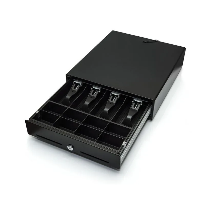 Pokladničná zásuvka CD-530 K s vnútrom otváraná na kľúč 12 V (čierna / biela)