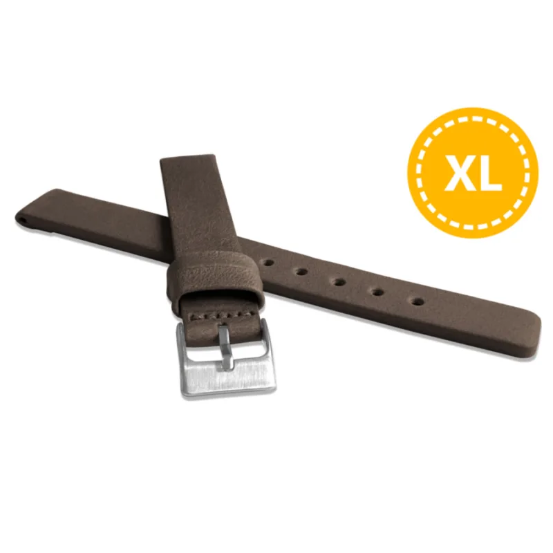 XL Hnedý hladký remienok z luxusnej vysokogramážnej kože - 8 XL LAVVU LSCXC08