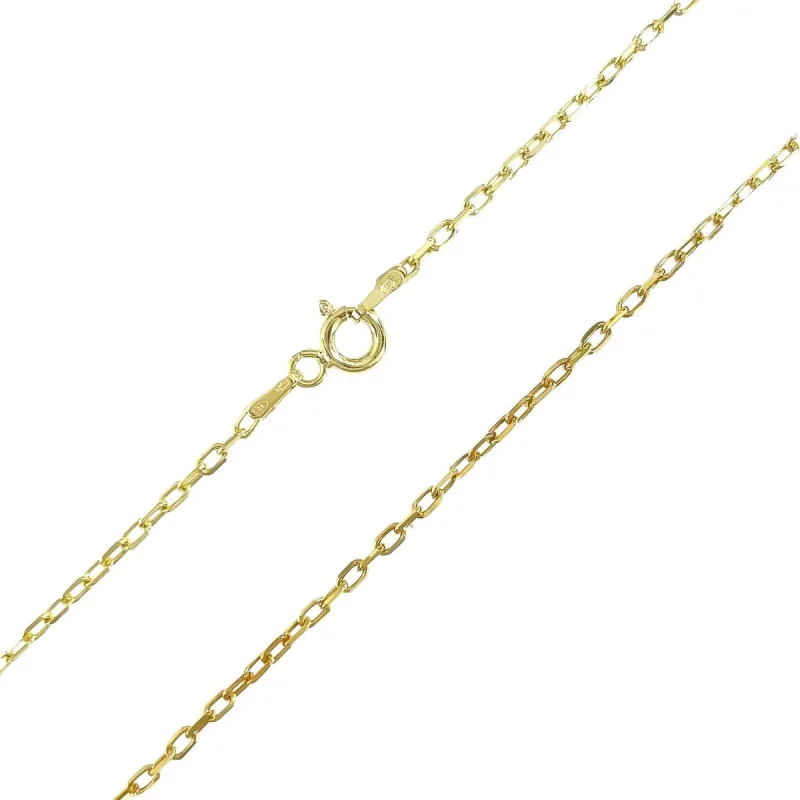 Strieborná pozlátená retiazka anker dĺžka retiazky 55cm