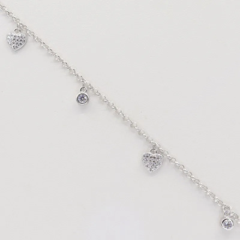 Strieborný náramok na nohu KA B2020