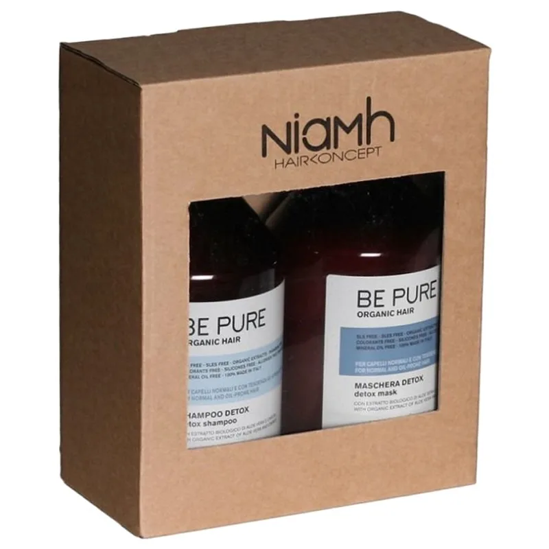 NIAMH Be Pure SET Detox Shampoo 500ml + Detox Mask 500ml - starostlivosť na mastné vlasy