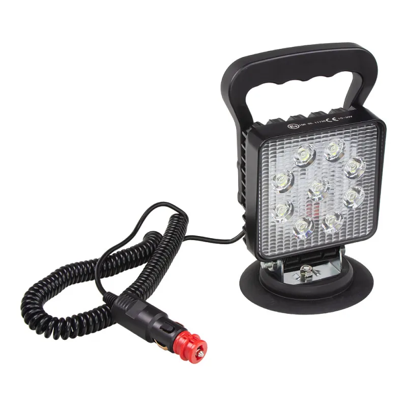 LED světlo hranaté, 9x3W, 110x110x35mm, magnet, ECE R10 wl-RCF627