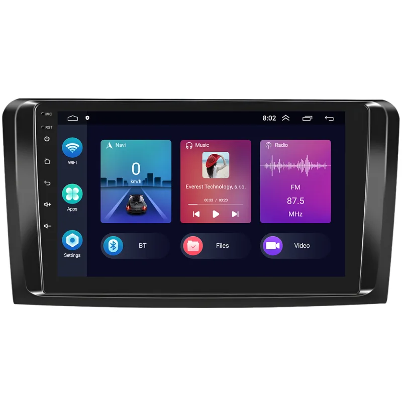 Podofo 2DIN autorádio PEV34 Android, Mercedes-Benz ML / GL B602