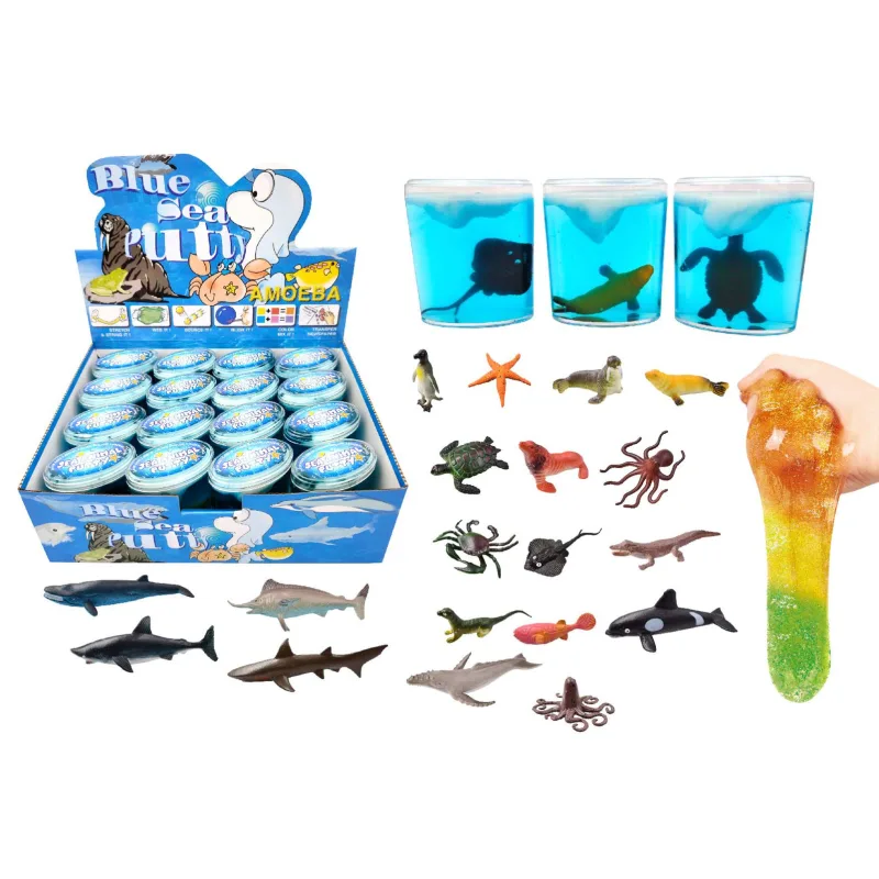 Teddies Sliz - hmota 100g morské zvieratá 6,5x7,5cm mix druhov