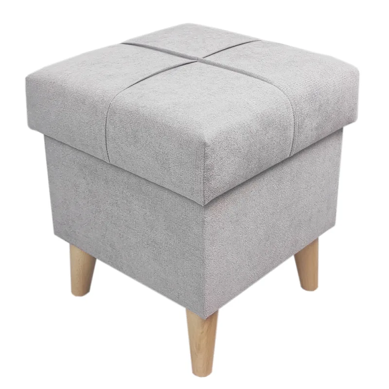 Čalúnený taburet s úložným priestorom Dream 1 sivá