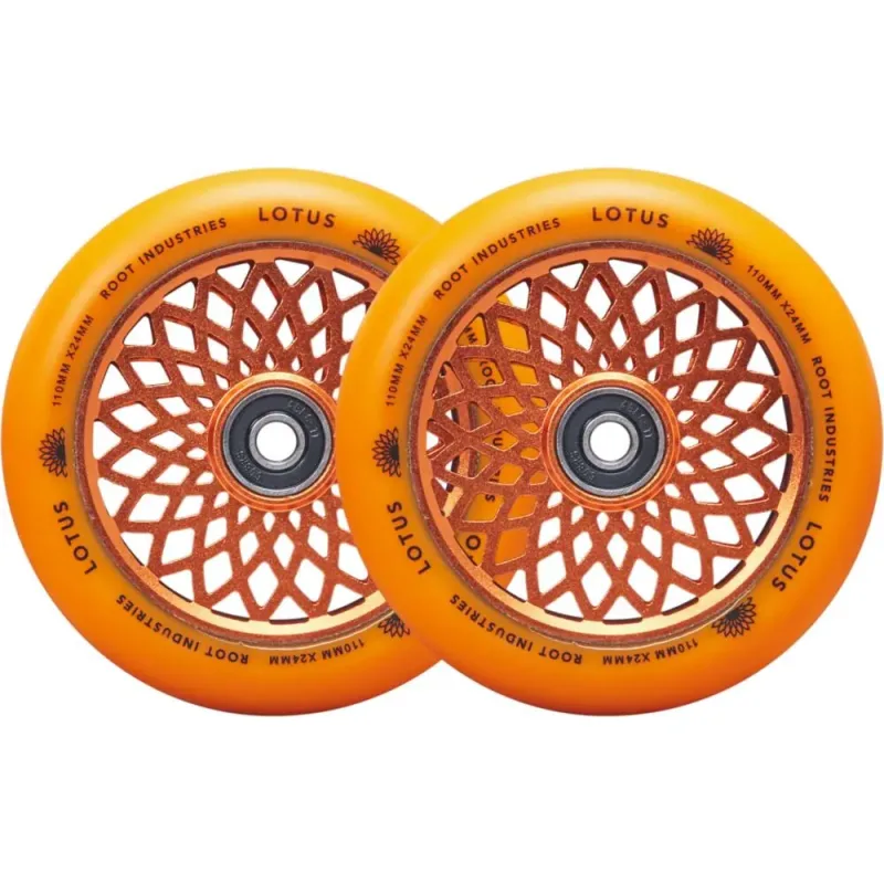 Root Lotus Pro Scooter Wheels 2-Pack- Radiant Orange