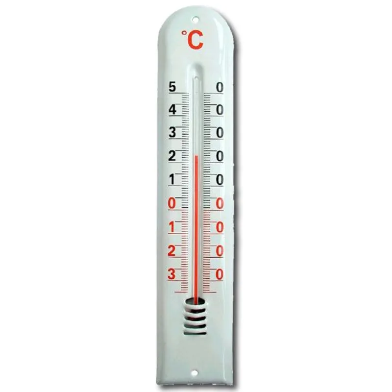 Venkovní smaltovaný teploměr Klasik, Bílý 300x65 mm
