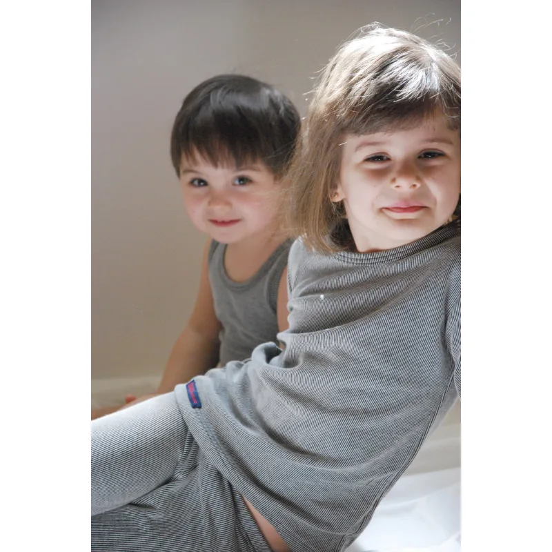 Detský termo nátelník - tričko s dlhým rukávom veľ. 110 až 152 - sivá, 134 - 140