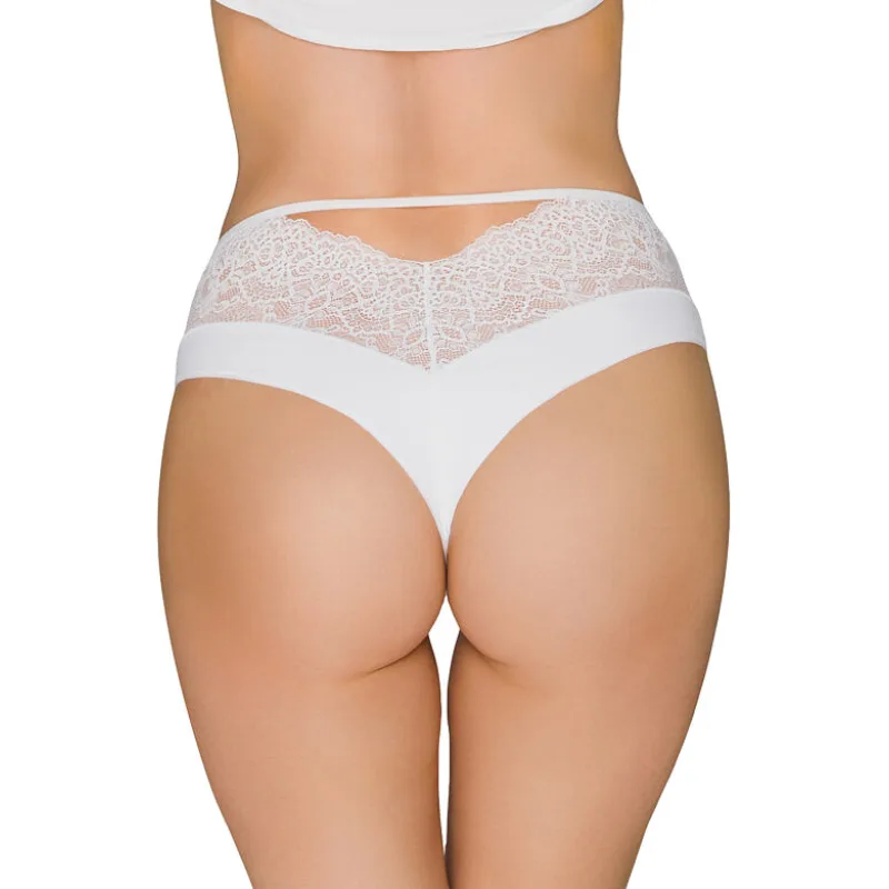 Tangá s vyšším pásom 158 biele XL