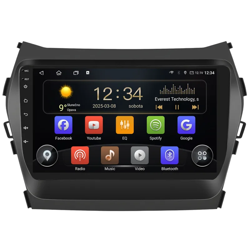 Isudar 2DIN autorádio T75-IEV96 Android, Hyundai Santa Fe ix45 T75-UN08M/A7162