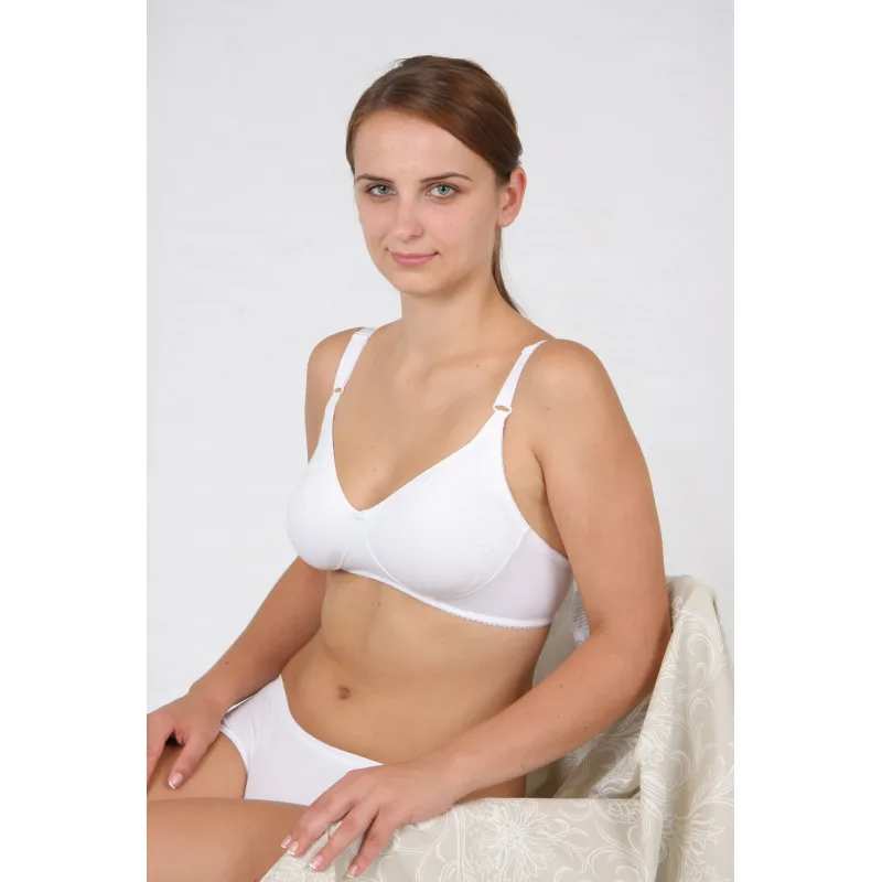 Milena- bavlnená podprsenka z ľahkej soft bavlny - biela, 95 C