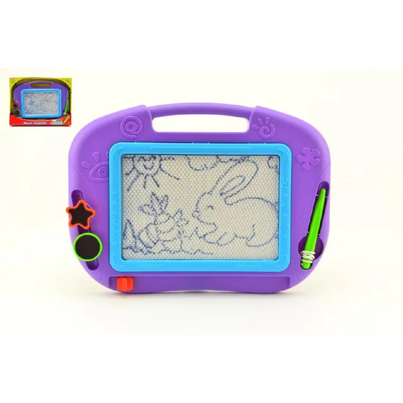 Teddies Magnetická tabuľa kresliaca s doplnkami plast 32x24cm