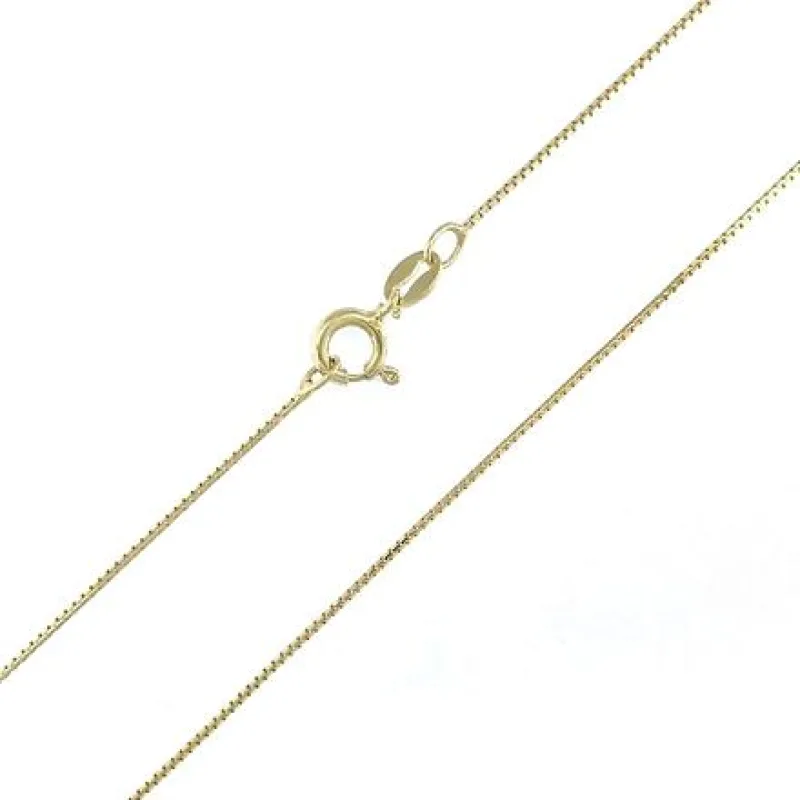 Strieborná pozlátená retiazka box chain dĺžka retiazky 60cm