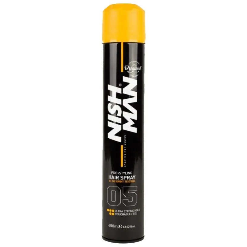Ultra silný lak na vlasy pre mužov NISH MAN Ultra strong hold hair spray 400 ml