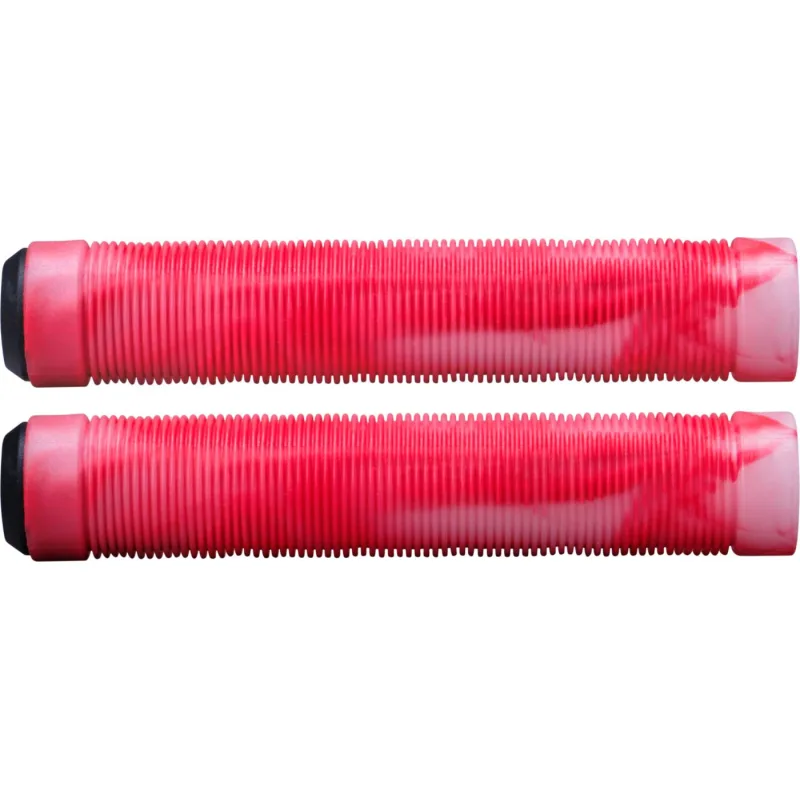 Trynyty Swirl Pro Scooter Grips - Red/Transparent