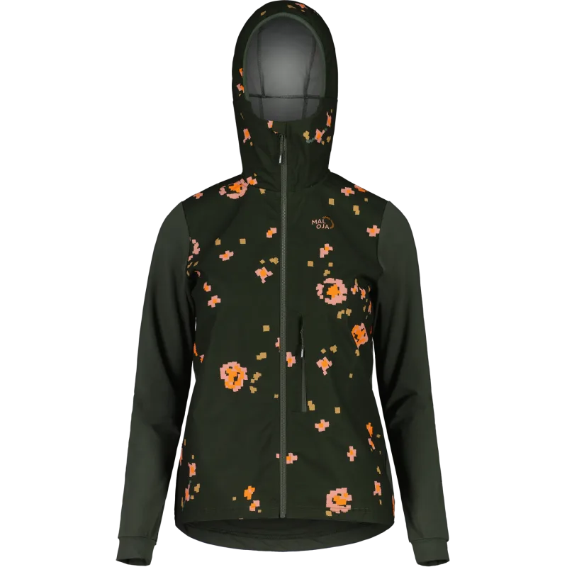 Běžecká bunda dámská Maloja SennesM. deep forest pixelrose