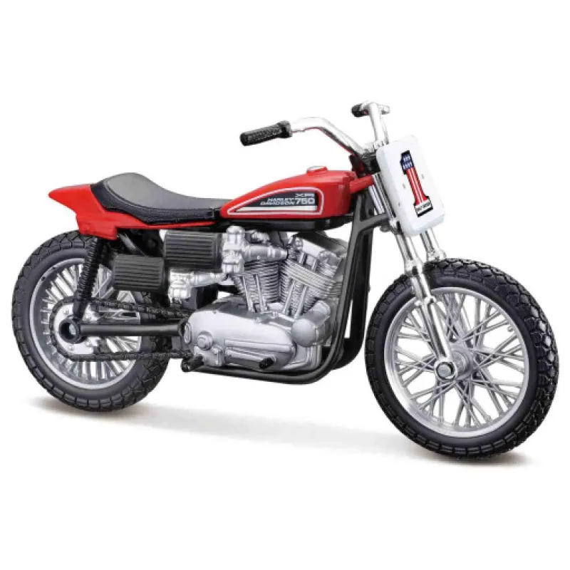 Maisto Harley Davidson Motocykl XR750, červená, 1:18