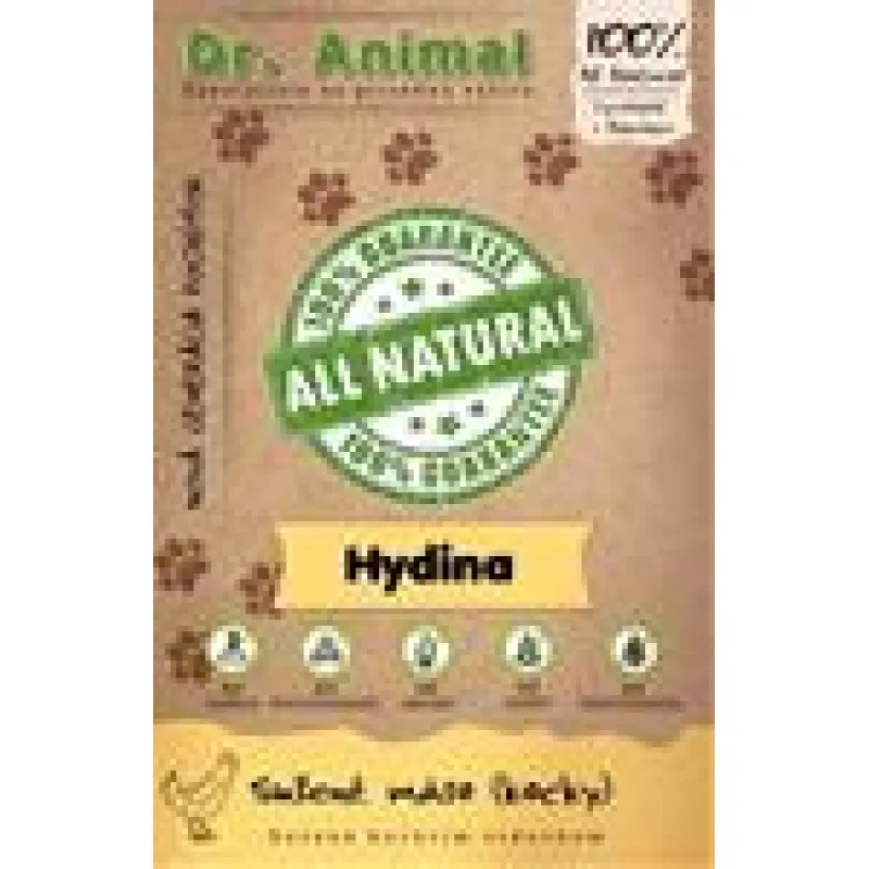 Dr.Animal Dr. Animal hydina sušené mäso kocky 80g