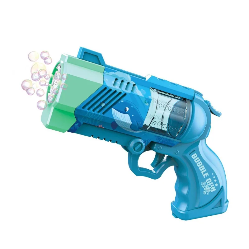 Rappa Pištoľ bublifuk modrá so svetlom
