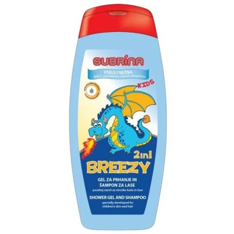 SUBRÍNA For Kids Breezy 2v1 250ml - detský sprchový gél a šampón 2v1