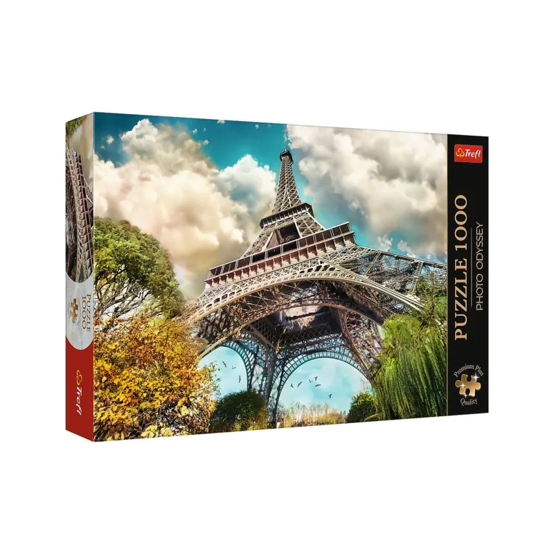 Trefl Puzzle Premium Plus - Photo Odyssey:Eiffelova veža v Paríži, Francúzsko 1000 dielikov 68,3x48cm v krab 40x27