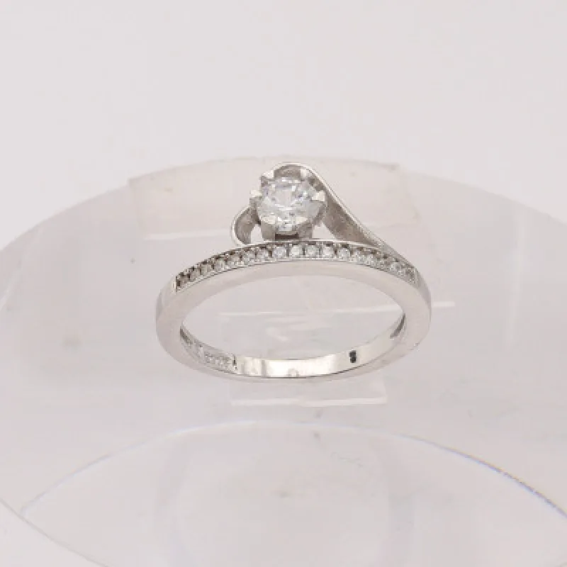 Strieborný prsteň s kameňom KA R2895, 53