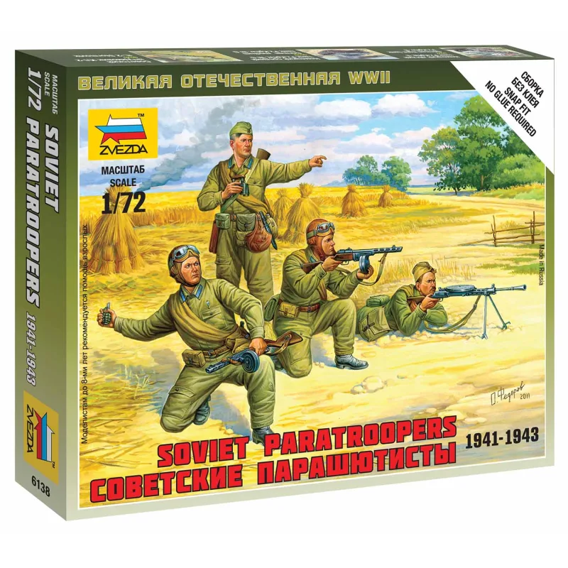 Zvezda Wargames (WWII) figúrky 6138 - Sovietski výsadkári (1:72)