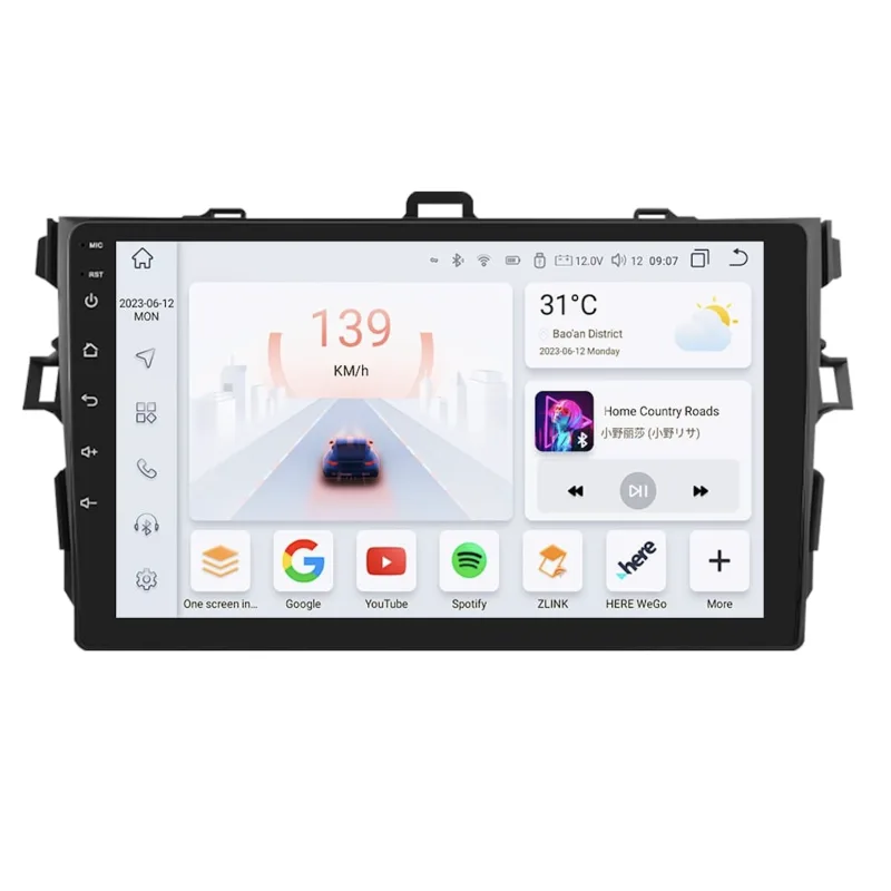 HIZPO KXCOROLLA91 Autorádio 9" Android pro Toyota Corolla X Model: S9008 (8+128GB) CHR2319_TOY