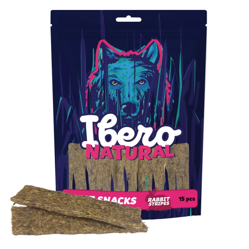 IBERO GF Ibero Meat Snack Rabbit Stripes - 15ks