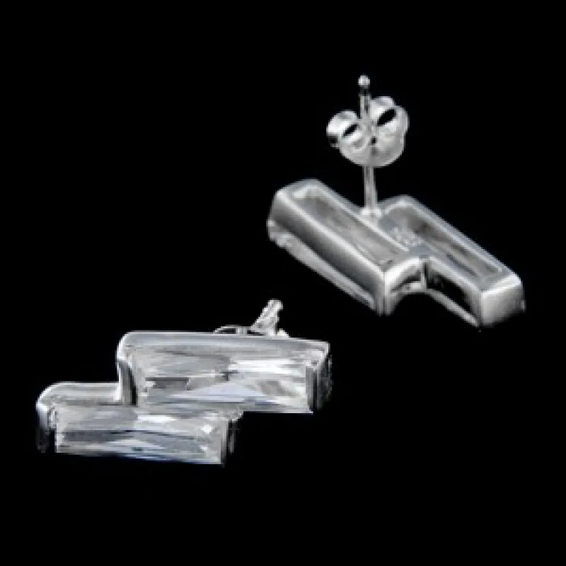 Strieborné náušnice na puzety KA E182