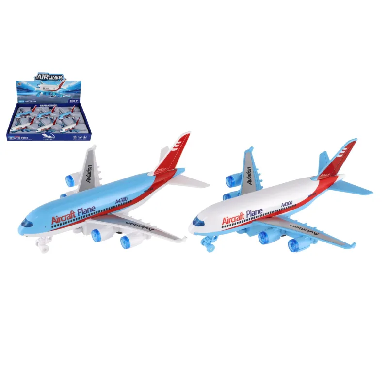 Teddies Lietadlo osobný plast 16cm na zotrvačník 2 farby