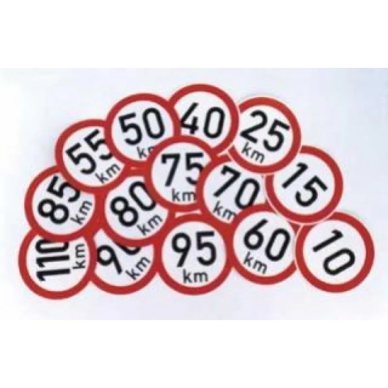 Reflexná samolepka označenie konštr. rýchlosti, 15cm