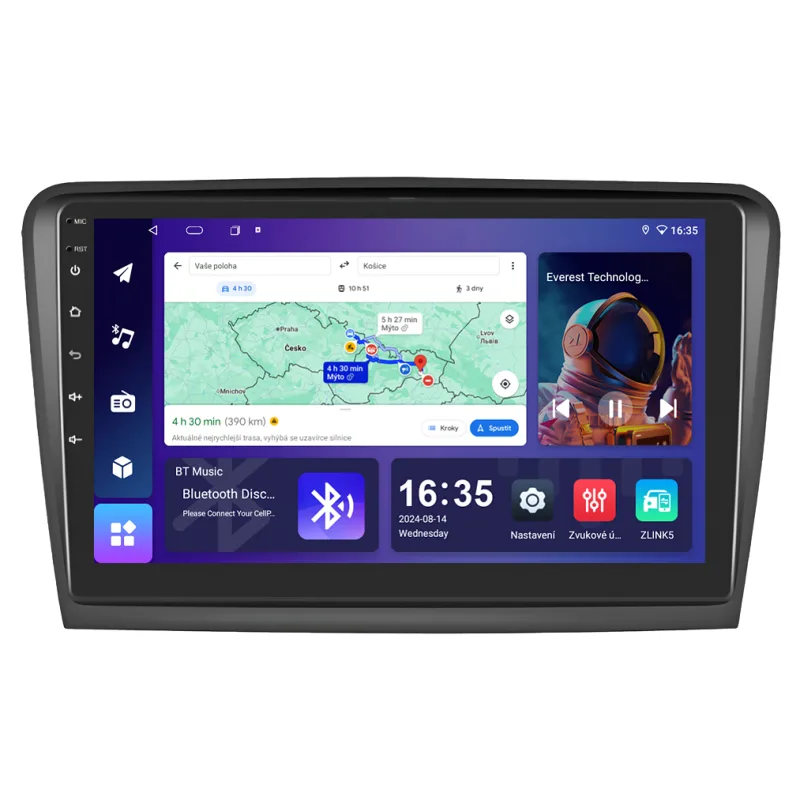 Isudar 2DIN autorádio T68B-IEV04 Android, Škoda Superb II B118