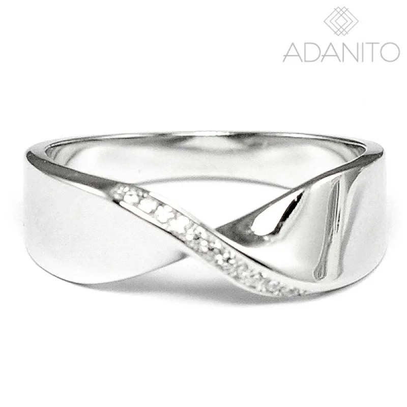 Strieborný prsteň so zirkónmi BENETO AGG437, 60