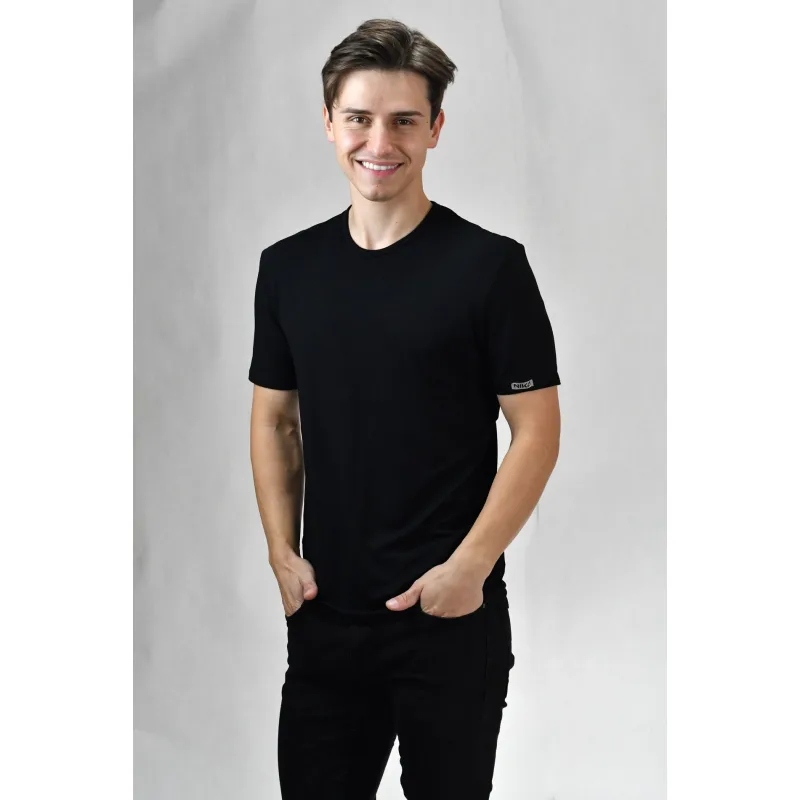 Bambusové tričko pánske Nature Line čierne - XXL, čierna sýta