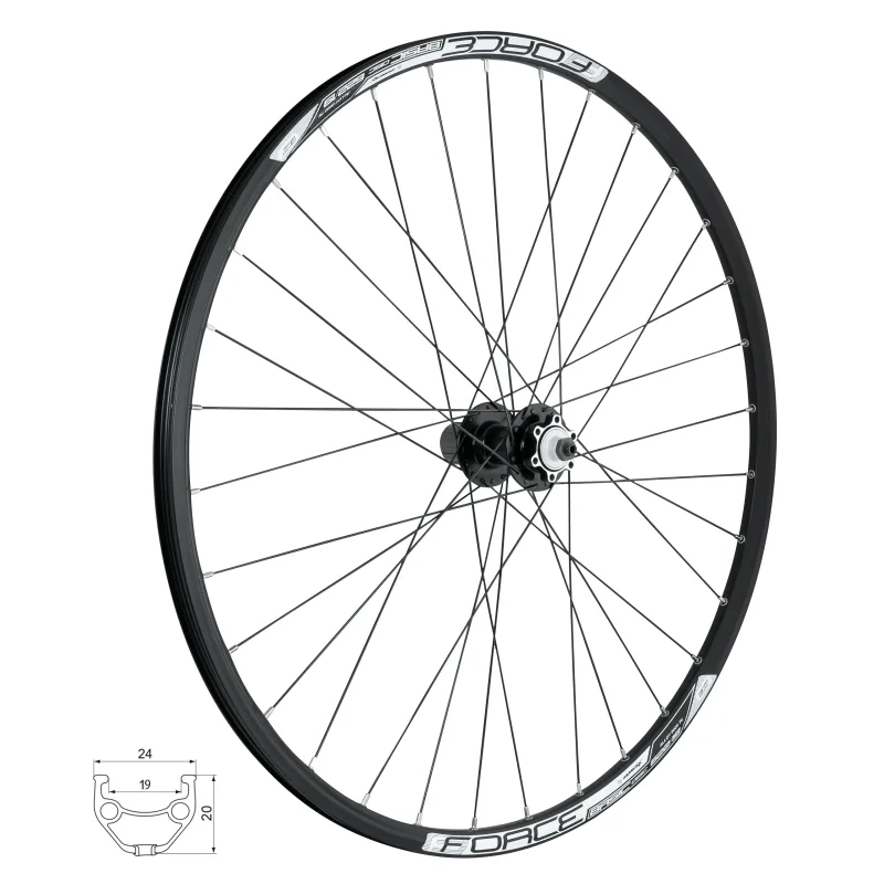 Zapletené kolo zadní FORCE BASIC DISC 622x19 F80451-6d 32 děr
