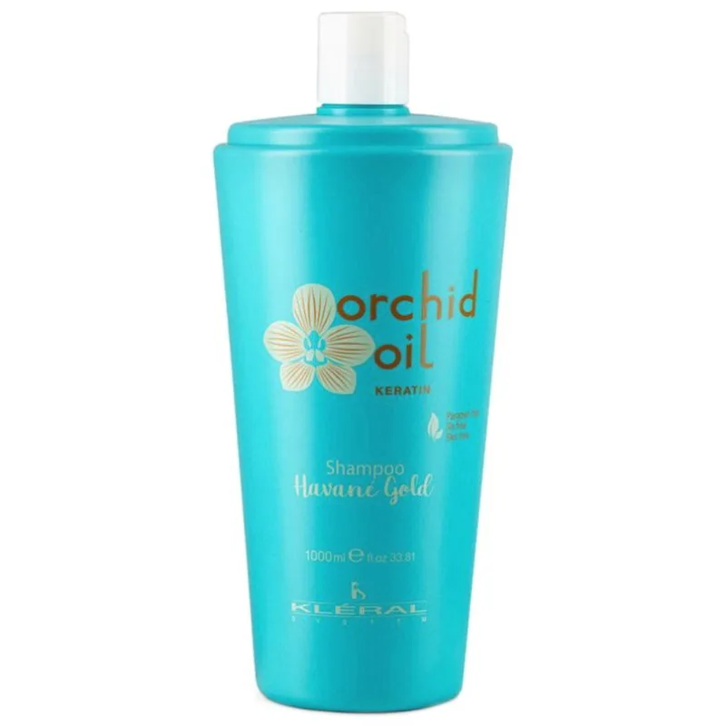 KLÉRAL Orchid Oil Keratín Havané Gold Shampoo 1000ml - keratínový šampón na normálne vlasy
