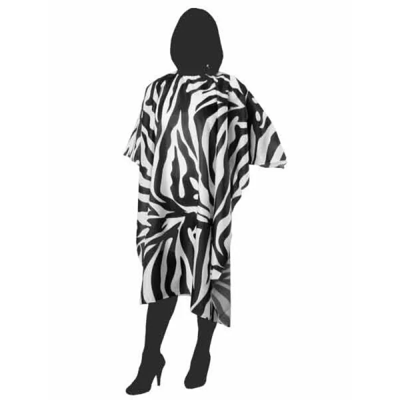 DUKO-EXIM DUKO Pláště Kadernícka pláštenka na strihanie 125x145cm - čierno biela zebra