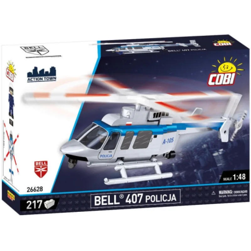 Cobi 26628 Bell 407 Policie, 1:48, 217 kostek