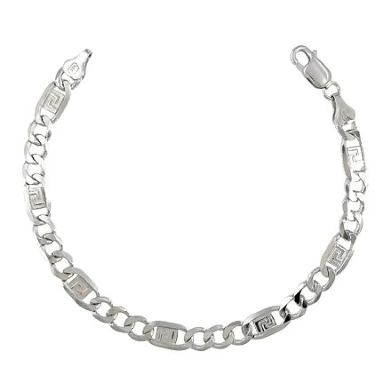 Strieborný pánsky náramok figaro so vzorom dĺžka náramku 23cm