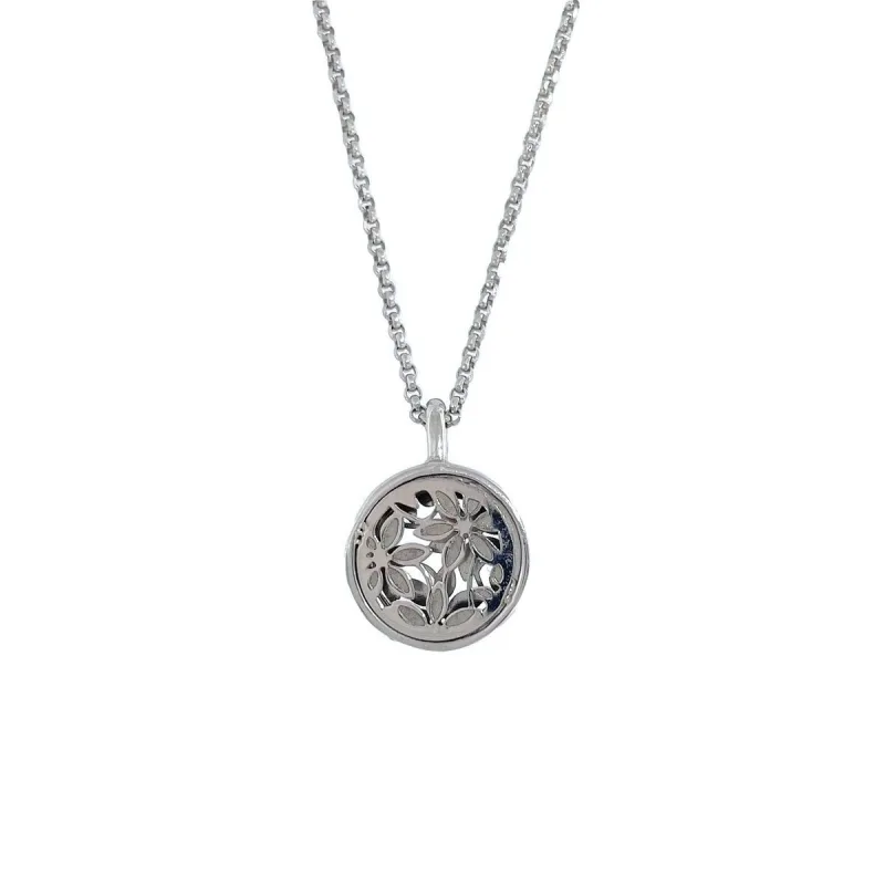 Strieborný náhrdelník s kvietkami dĺžka náhrdelníka 42+3cm