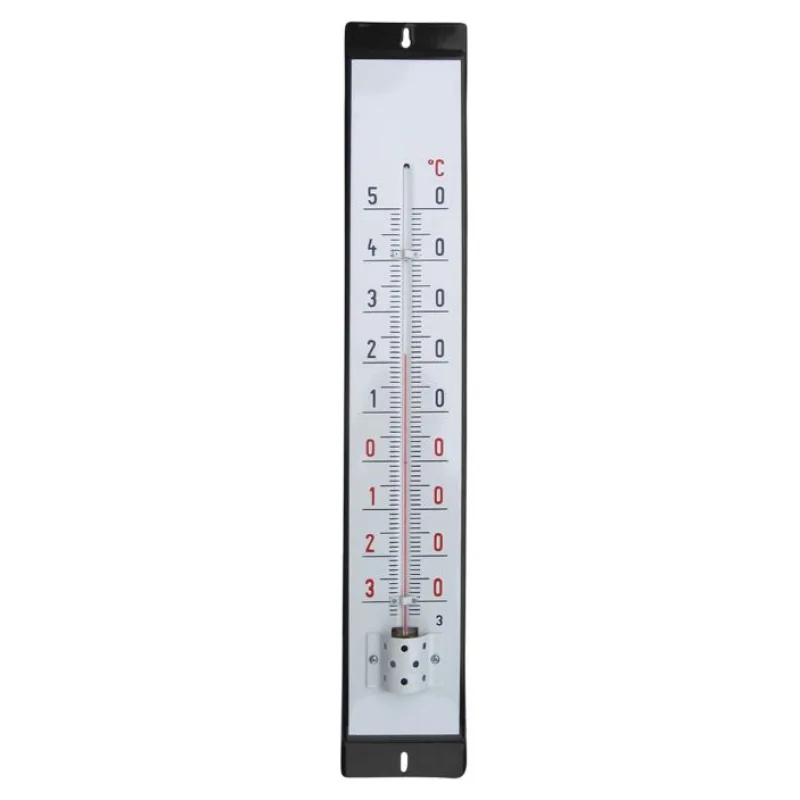 Venkovní teploměr smaltovaný, Černobílý 500x95 mm