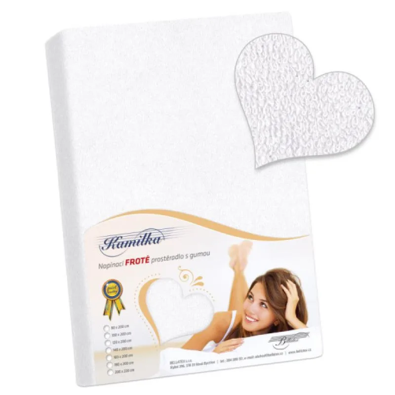 Bellatex Prostěradlo froté - bílá - 100x200 cm