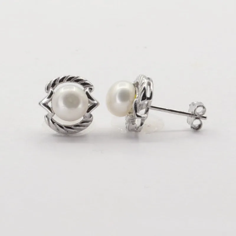 Strieborné náušnice na puzety KA E4491