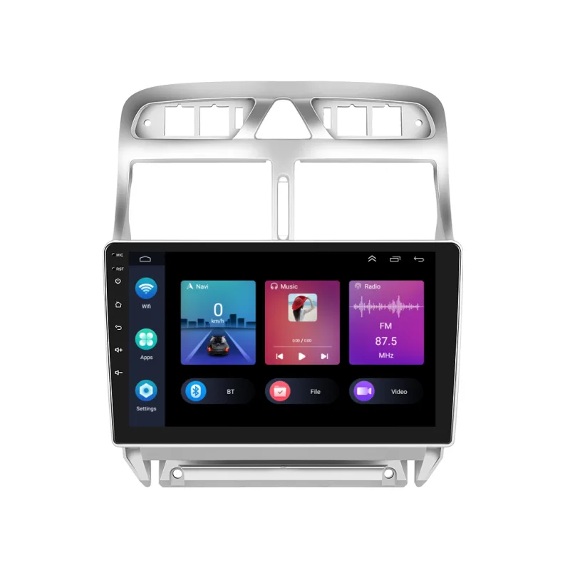 Podofo 2DIN autorádio PEV74 Android, Peugeot 307 B283