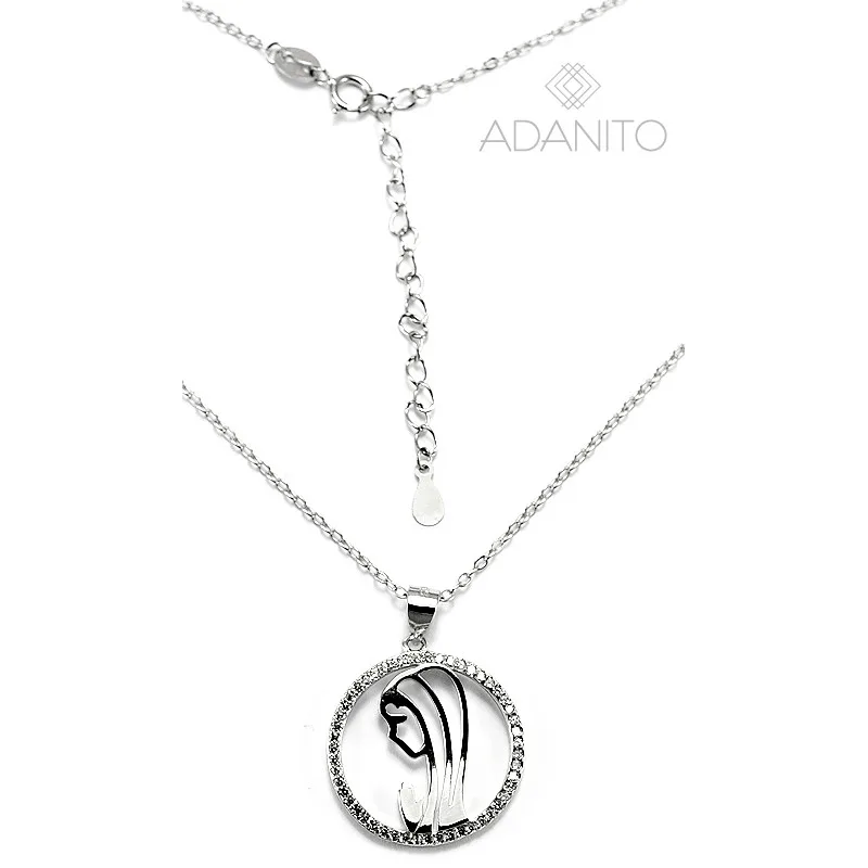 Strieborný náhrdelník Madona so zirkónmi BENETO AGS1250