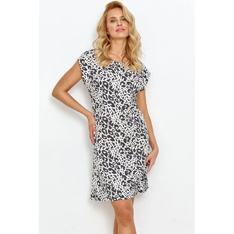 Dámska nočná košeľa Winnie bielo-čierna S