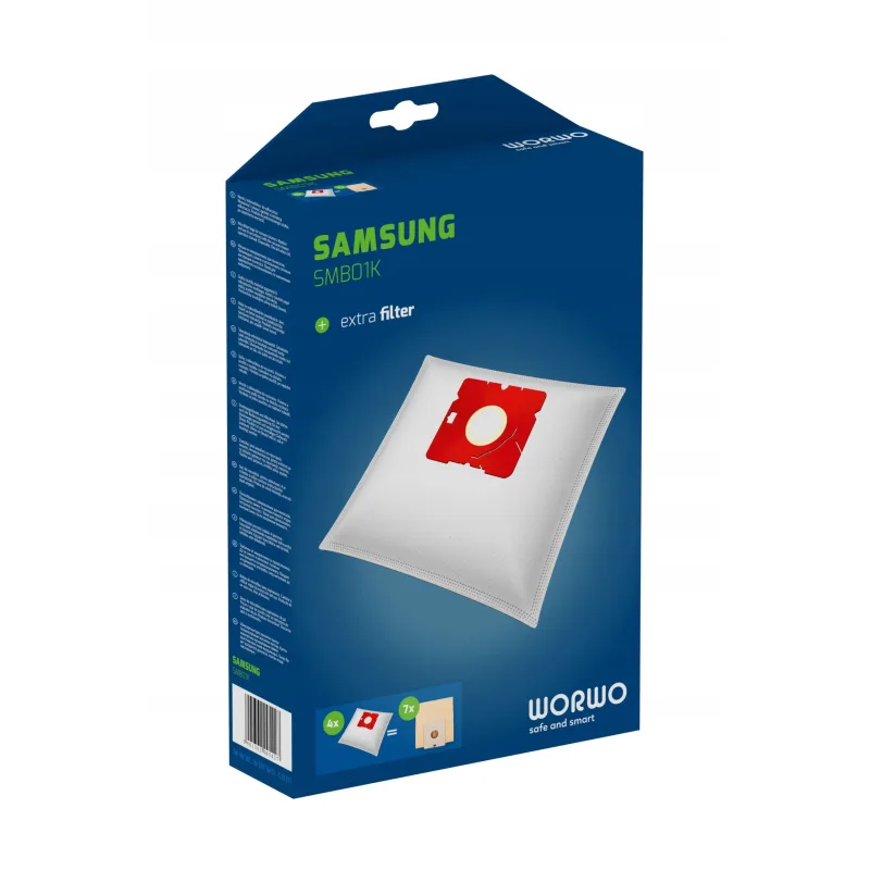 Worwo SMB01K - vrecká pre vysávače Samsung, LG, Concept - 4ks + filter
