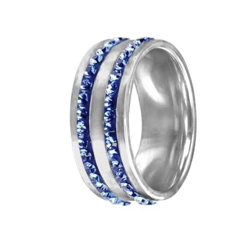 Prsten RSSW08 sapphire s krystaly Swarovski Elements TRIBAL RSSW08 SAPPH