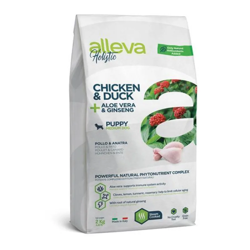 Alleva HOLISTIC dog puppy & junior medium chicken 0,8 kg